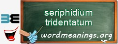 WordMeaning blackboard for seriphidium tridentatum